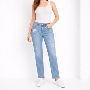 Replay Broken Edge ROSE Distressed Skinny Jeans Light Wash Size 30 Denim Italy